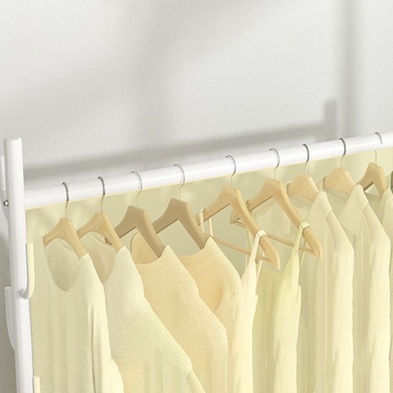 Perchera de metal de pie contemporáneo con estantería de almacenamiento con estantería de almacenamiento