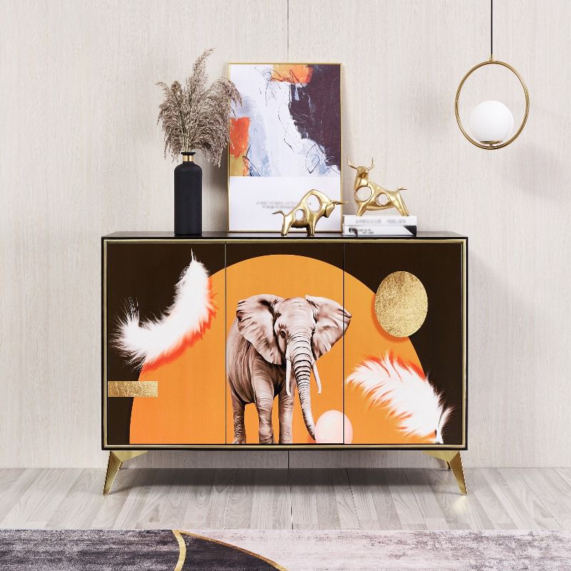 Cabinets Living Room Buffet Stand Wood Adjustable Shelving Buffet Table Clearhalo 'buffet_sideboard' 'Buffets & Sideboards' 'furn' 'furn_buffet_sideboard' 'Furniture' 'furniture_buffet_sideboard' 'Kitchen & Dining Furniture' 1200x1200_5e01aef2-62bd-4d30-9677-4d4cb857eac6