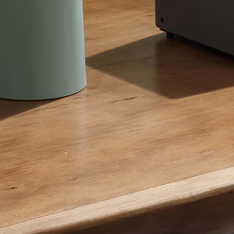 Mesa de comedor de madera sólida mesa rectangular moderna con 4 patas