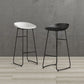 Modern Armless Backrest Counter Stool Iron Bar Stool with Acrylic Seat for Milk Tea Shop