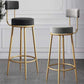 Nordic Glam Bar-stool Liftable Leather Counter Bar Stool with Metal Legs Clearhalo 'Bar Furniture' 'Bar Stools' 'bar_stools' 'Furniture' 'furniture_bar_stools' 'Kitchen & Dining Furniture' 1200x1200_5e04950f-0593-49d0-b7a6-d19482d060dc
