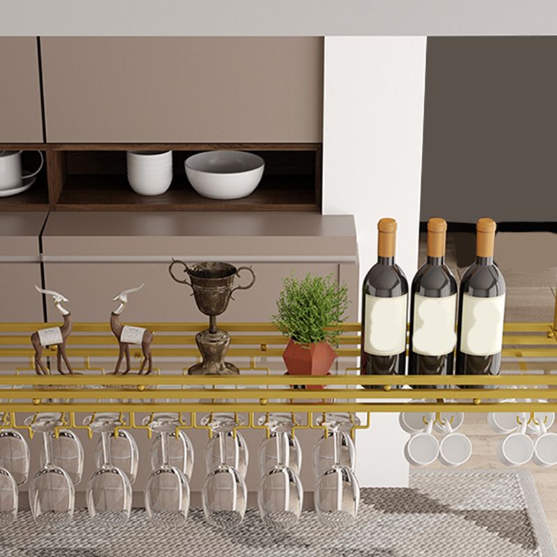 Industriële hangende wijnhouder rek metalen wijnplank voor keuken