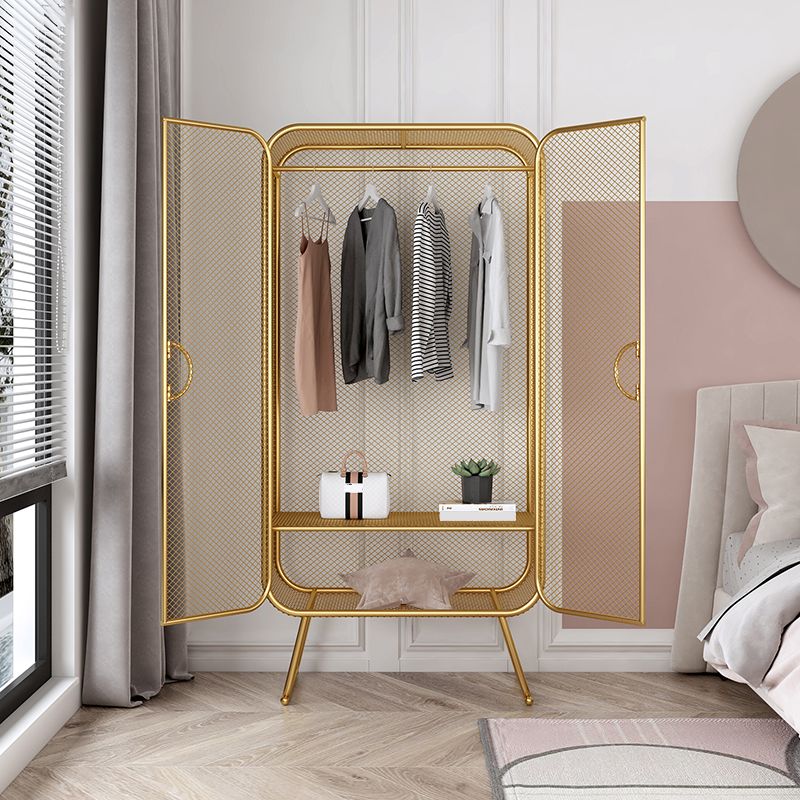 Noordse ijzeren rooster Garderobe Lange hangende opberg metalen opbergkast