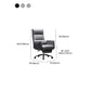 Modern Armless Office Chair No Distressing Leather Ergonomic Slide Chair with Wheels