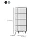 Industrial Curio Cabinet Metal Glass Doors Storage Cabinet for Bedroom