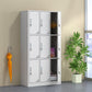 Modern & Contemporary Cabinet for Bathroom Grey Metal Storage Cabinet Clearhalo 'Armoires & Wardrobes' 'armoires_wardrobes' 'Bedroom Furniture' 'furn' 'furn_armoires_wardrobes' 'Furniture' 1200x1200_5e0a5402-ccee-4957-bda6-6fda44d23edb