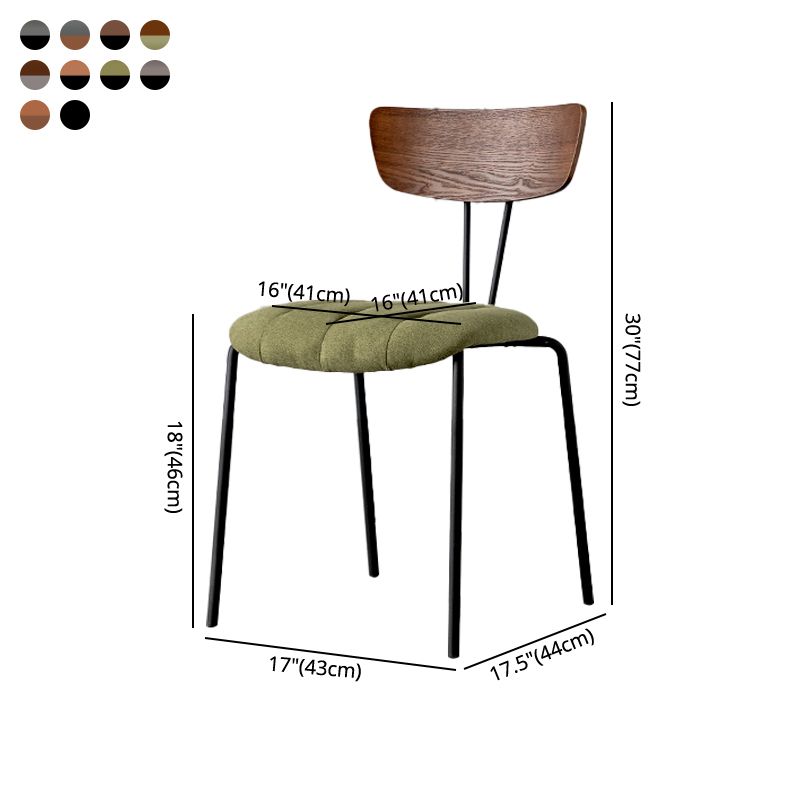 Industrial Upholstered Side Chair Open Back Matte Finish Dining Chair (Set of 4) Clearhalo ' kitchen&dining_furn' 'Dining Chairs' 'Dining Tables & Seating' 'dining_chair' 'furn' 'furn_dining_chair' 'Furniture' 'furniture_dining_chair' 'Kitchen & Dining Furniture' 'kitchen' 1200x1200_5e0bf334-9473-4064-b80f-8db104d8e5a2