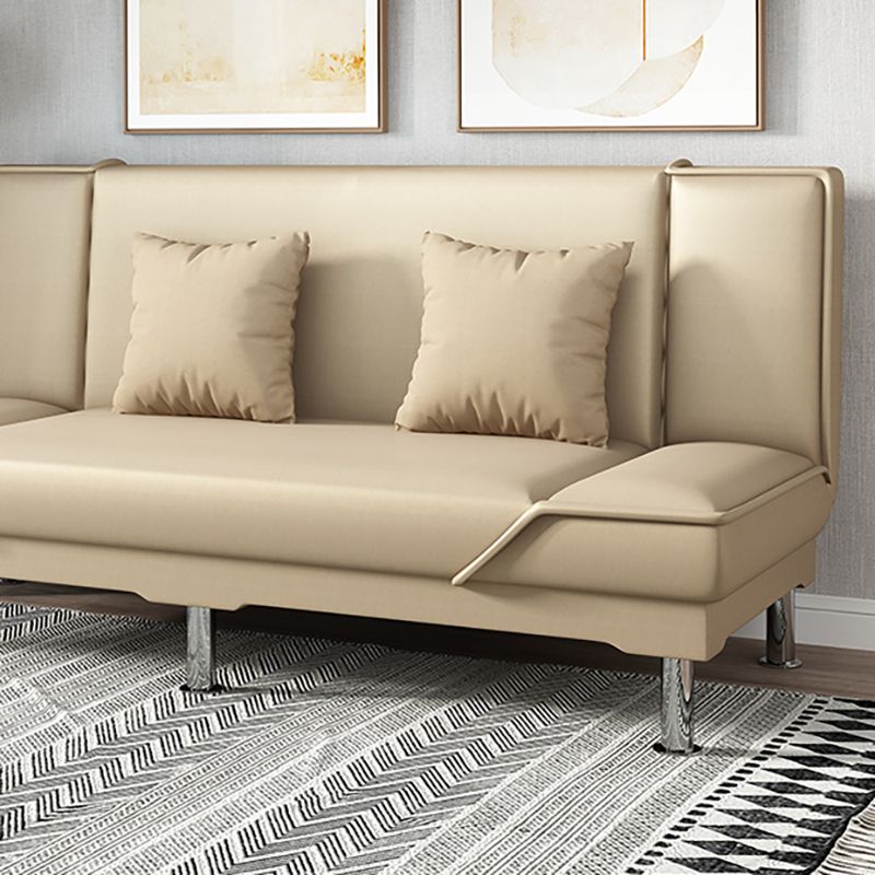 Armless Settee with Cotton Blend 19.68" W Convertible Sleeper Sofa for Living Room Clearhalo 'furn' 'furn_sofas' 'Furniture' 'furniture_sofas' 'kitchen' 'kitchen_sofas' 'Living Room Furniture' 'Sofa' 'sofas' 1200x1200_5e0c2495-0550-4906-9e51-a25d615bdfe8