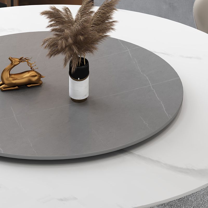 Round Pedestal Base Furniture Luxury Style Stone Dining Room Collection Without Turntable Clearhalo ' dining_table' 'Dining Tables & Seating' 'Dining Tables' 'furn' 'furn_dining_table' 'Furniture' 'furniture_dining_table' 'Kitchen & Dining Furniture' 'kitchen&dining_furn' 'kitchen' 'kitchen_dining_table' 1200x1200_5e0ebf55-63a8-40c6-b3b2-060475aece14