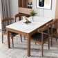Rectangle Stone Top Dining Table Rubberwood Solid Wood 4 Legs Dining Table Clearhalo 'Dining Tables & Seating' 'Dining Tables' 'dining_table' 'furn' 'furn_dining_table' 'Furniture' 'Kitchen & Dining Furniture' 1200x1200_5e1131ec-9d69-40ba-91cf-e21ee7322759