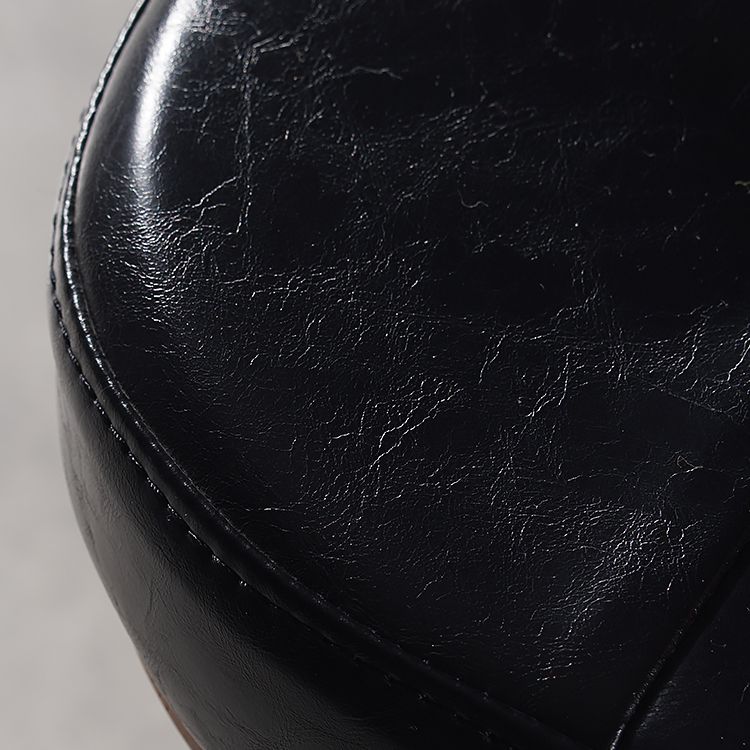 Leather Bar Stools with Wood Frame Contemporary Armless Stools for Home