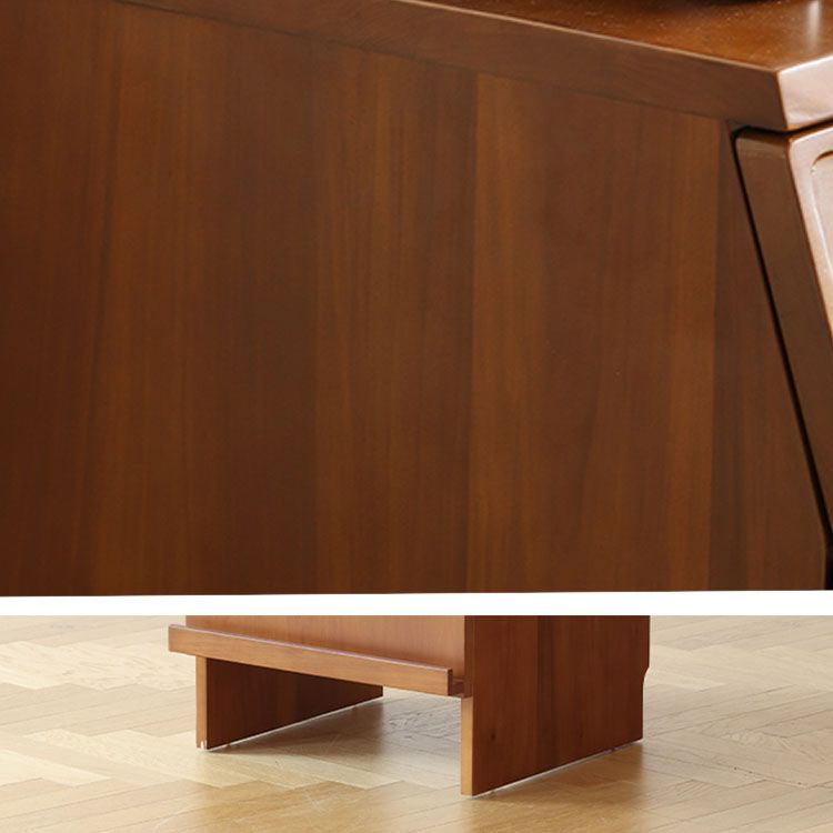 Wood Modern 33 "de haut de haut tiroirs à fermeture moelleuse Armoire avec portes