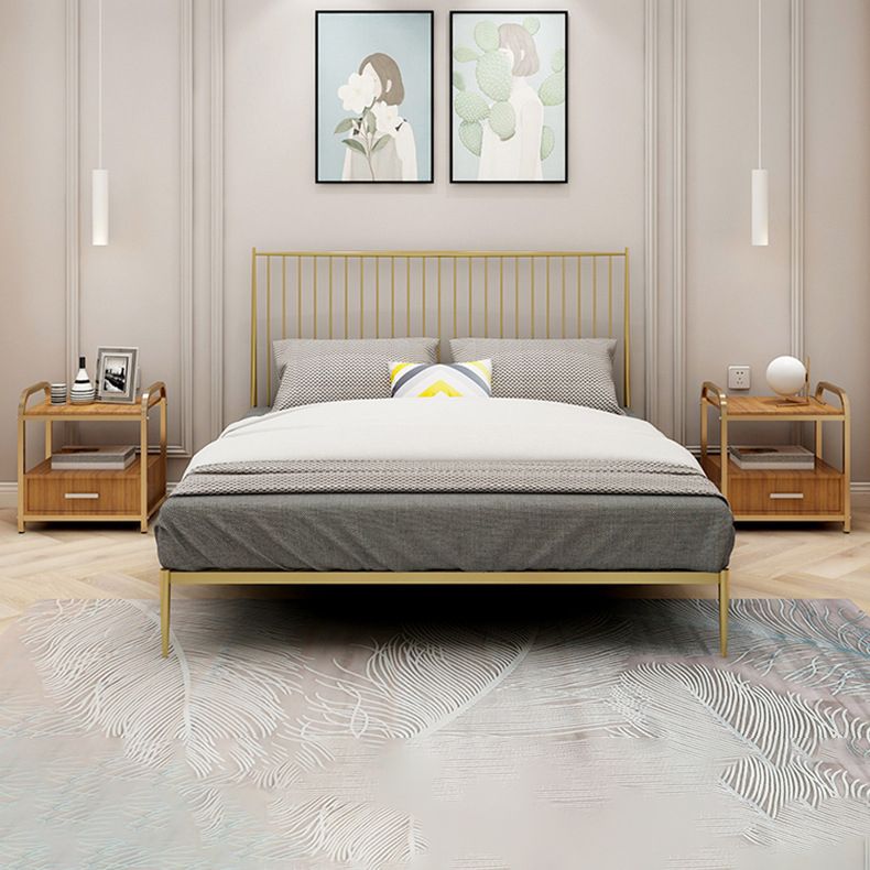 Wooden and Metal Bedside Cabinet Modern Minimalist Open Bedside Table with Legs Clearhalo 'Bedroom Furniture' 'furn' 'furn_night_stand' 'Furniture' 'night_stand' 'Nightstands' 1200x1200_5e159acf-44cb-4ae4-be9c-70bace3719f8