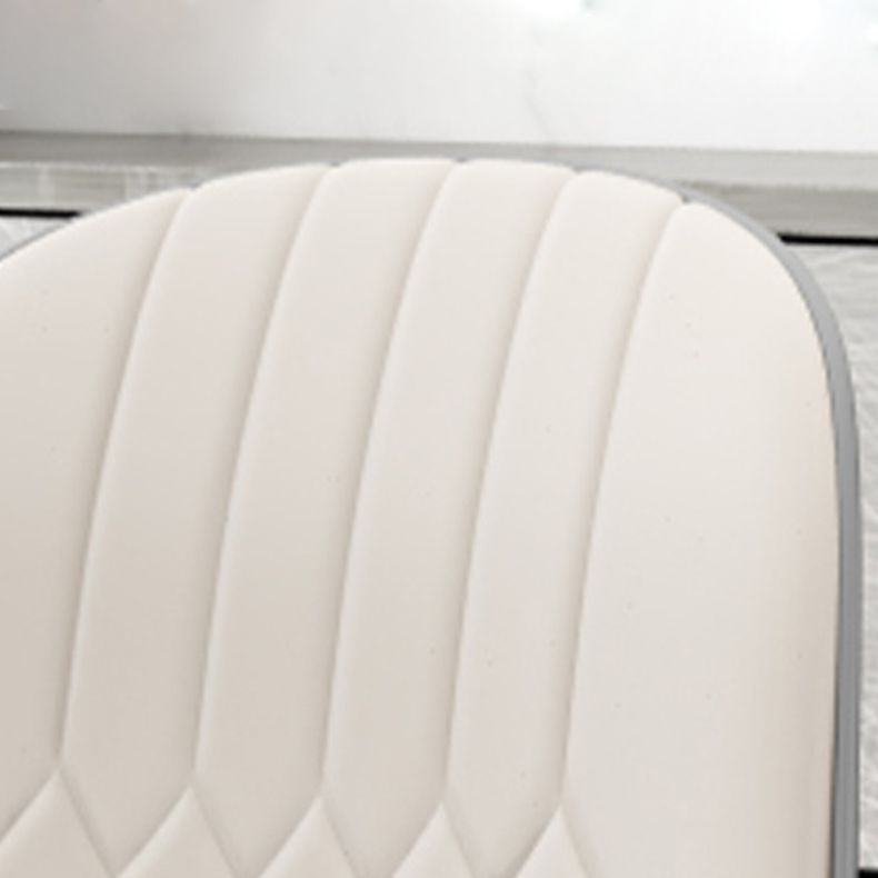 Scandinavian Style PU Leather Dining Chairs Solid Back Armless Dining Chair Clearhalo ' kitchen&dining_furn' 'Dining Chairs' 'Dining Tables & Seating' 'dining_chair' 'furn' 'furn_dining_chair' 'Furniture' 'furniture_dining_chair' 'Kitchen & Dining Furniture' 'kitchen' 1200x1200_5e16878e-ae9c-4db2-baf1-0efefdebd37d