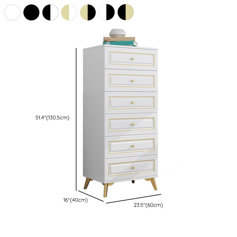 Cómoda de almacenamiento de dormitorio contemporánea Cómoda vertical de madera con cajones