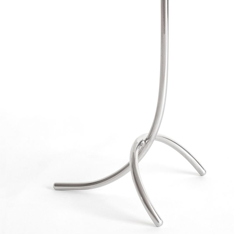 Mid-Century Stainless Steel Round Top Side Table 11-inch Pedestal End Table Clearhalo 'Coffee & Accent Tables' 'End & Side Tables' 'end_side_tables' 'furn' 'furn_end_side_tables' 'Furniture' 'Living Room Furniture' 1200x1200_5e171e8f-a18a-4ef6-b39c-2a0b6c9b20f1