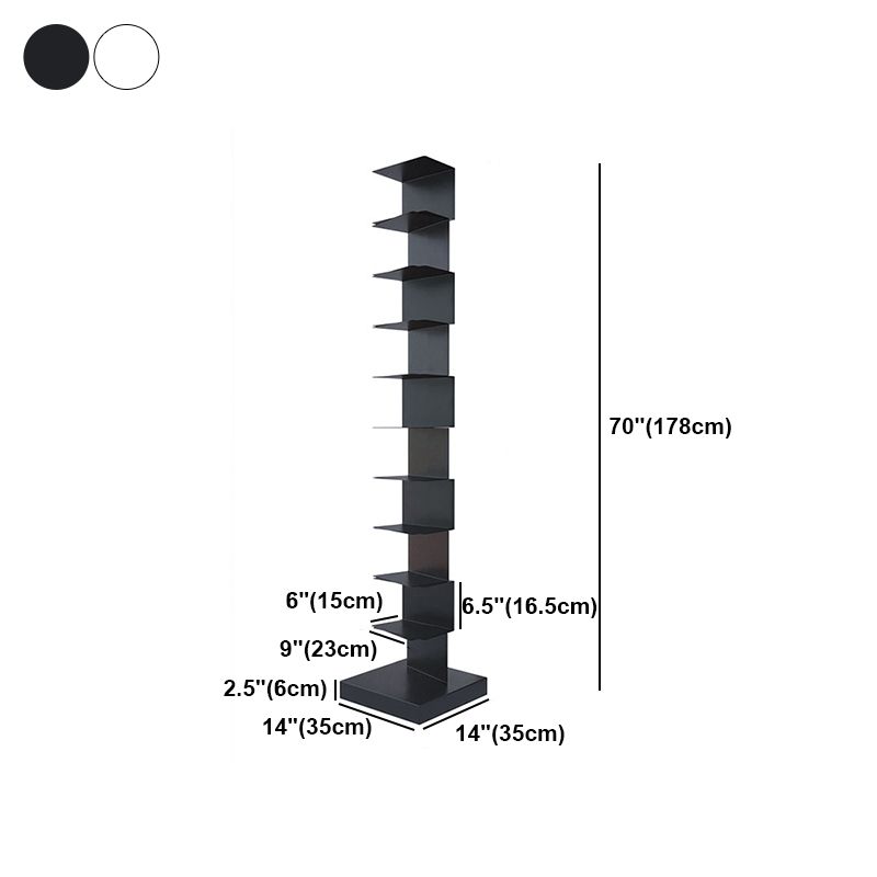 Modern Style Vertical Bookshelf Stainless Steel Closed Back Shelf Bookcase Clearhalo 'Bookcases' 'furn' 'furn_bookcases' 'Furniture' 'furniture_bookcases' 'kitchen' 'kitchen_bookcases' 'Living Room Furniture' 'Office Furniture' 1200x1200_5e18bec6-f646-4e7e-84ca-0bff344f2f85