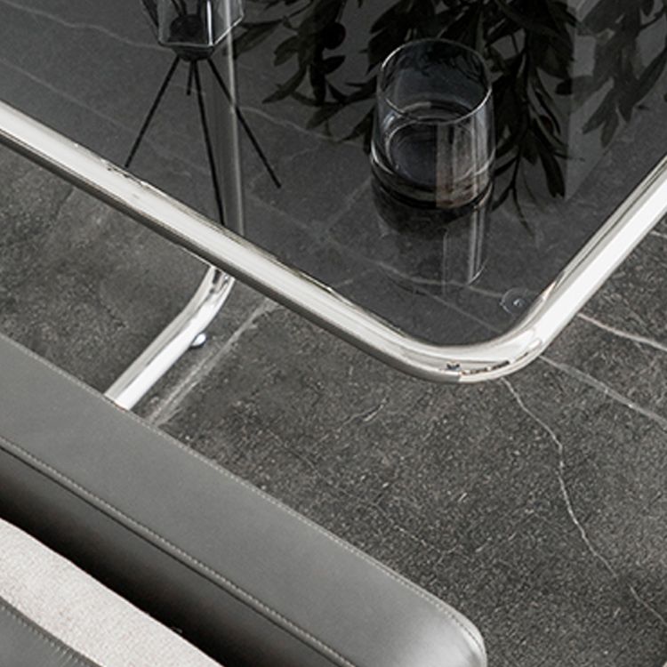 Tavolo da corner in vetro modernistico in vetro in metallo c laterale per soggiorno