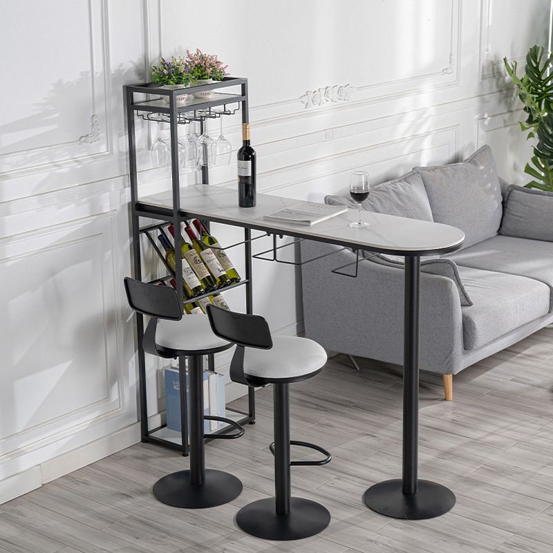 Mesa de Bar de piedra sinterizada, estante para vinos moderno, mesa de Bar para sala de estar