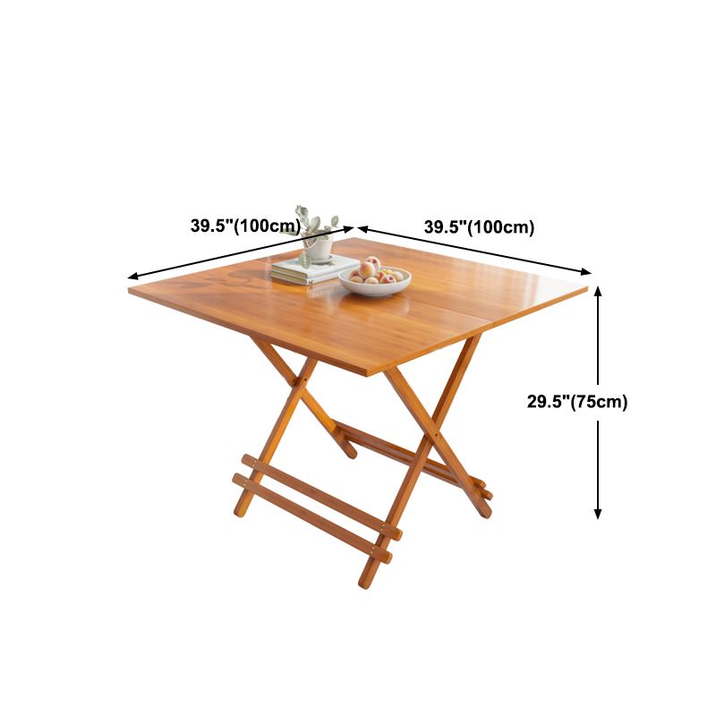 Modern Bamboo Pedestal Dining Table Natural Folding Table for Kitchen Clearhalo 'Dining Tables & Seating' 'Dining Tables' 'dining_table' 'furn' 'furn_dining_table' 'Furniture' 'furniture_dining_table' 'Kitchen & Dining Furniture' 'kitchen' 'kitchen_dining_table' 1200x1200_5e1b9ac1-b5c4-470a-8819-75d0fbaa9b5d