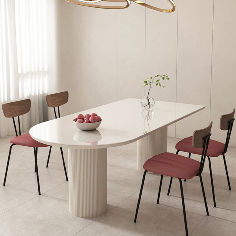 Sintered Stone Table White Dining Table for Kitchen Dining Room