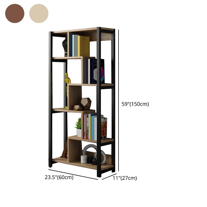 Modern Style Wood Bookcase Open Back Bookshelf for Home Office Clearhalo 'Bookcases' 'Furniture' 'furniture_bookcases' 'Office Furniture' 1200x1200_5e1dfba4-102e-4075-a608-6a60597e7e8e