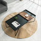 Mid-Century Modern Cocktail Table Cross Legs Metal Single Coffee Table