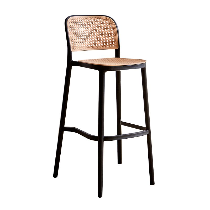 Sgabello da banco di plastica in stile moderno sgabello sul retro con poggiapiedi