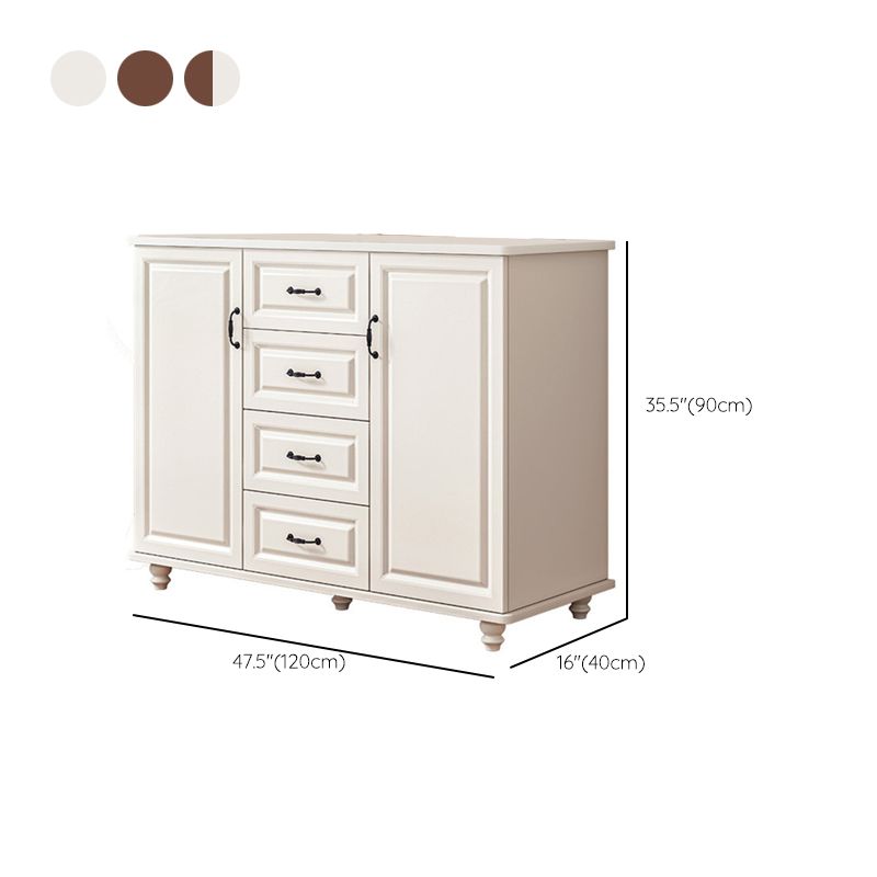 Mid Century Modern 2-Door Cabinet 35.4" Tall Cabinet with 4 Drawers Clearhalo 'Cabinets & Chests' 'cabinets_chests' 'furn' 'furn_cabinets_chests' 'Furniture' 'Living Room Furniture' 1200x1200_5e22e271-d33e-4a4f-971d-3fb1e9e2a664