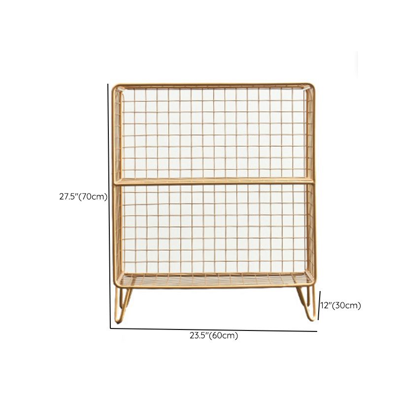 Metal Standard Bookshelf Closed Back Industrial Bookcase with Shelves