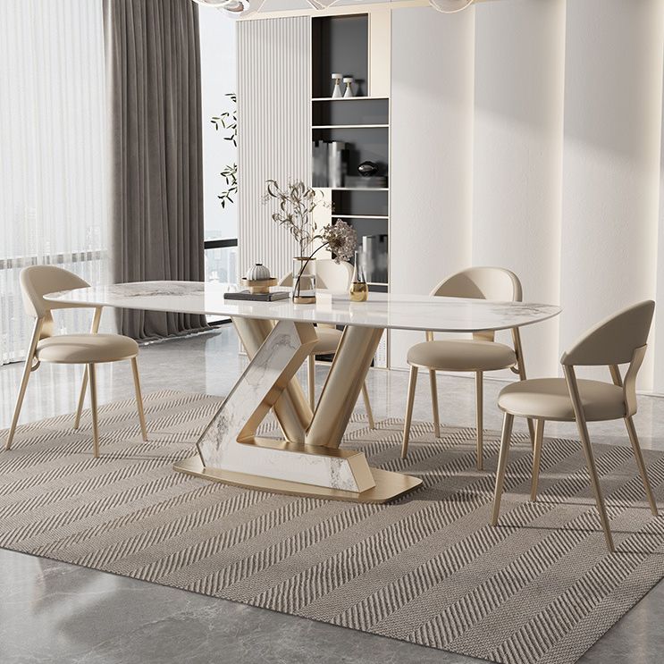 Nordic Glam Set à table rectangle de pierre fritté 1/4/5/6/7/9 Pièces