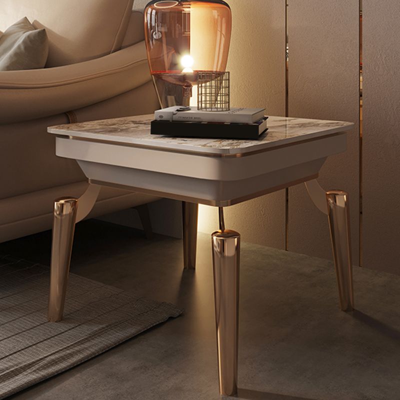 Mesa de centro individual Glam con cajón, de pizarra, no desgastante