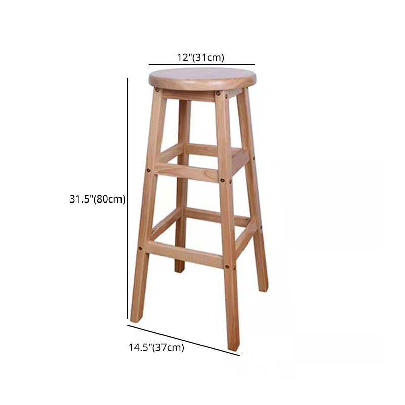 Modern Armless Backless Counter Stool Wood Bar Stool with Footrest Clearhalo 'Bar Furniture' 'Bar Stools' 'bar_stools' 'furniture_bar_stools' 'Kitchen & Dining Furniture' 'kitchen&dining_furn' 'kitchen' 'kitchen_furn' Furniture' 1200x1200_5e258764-5bd5-47db-823d-7e2bf0e9c070