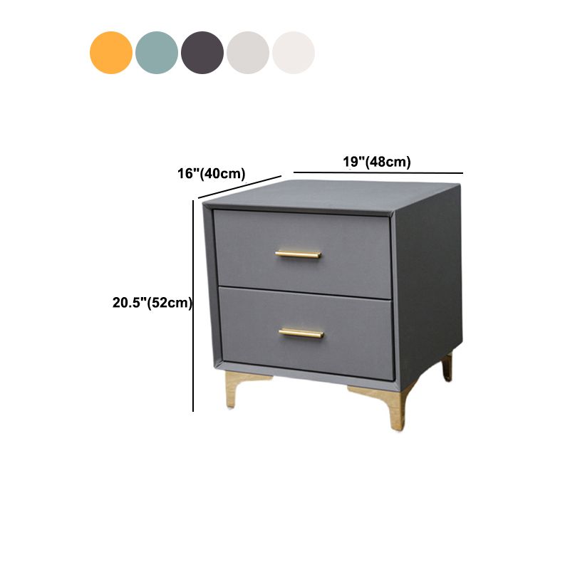 20'' Tall Glam Accent Table Nightstand 2-Drawer Plates Bed Nightstand with Legs Clearhalo 'Bedroom Furniture' 'furn' 'furn_night_stand' 'Furniture' 'night_stand' 'Nightstands' 1200x1200_5e263743-b255-4b15-8ebd-3d8896c85c15