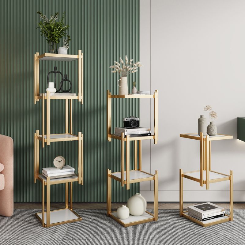 Glam Style Open Bookshelf Vertical Shelf Bookcase for Home Office Clearhalo 'Bookcases' 'furn' 'furn_bookcases' 'Furniture' 'furniture_bookcases' 'Office Furniture' 1200x1200_5e27be15-e7c2-4b5b-bdc3-d543fb27140b