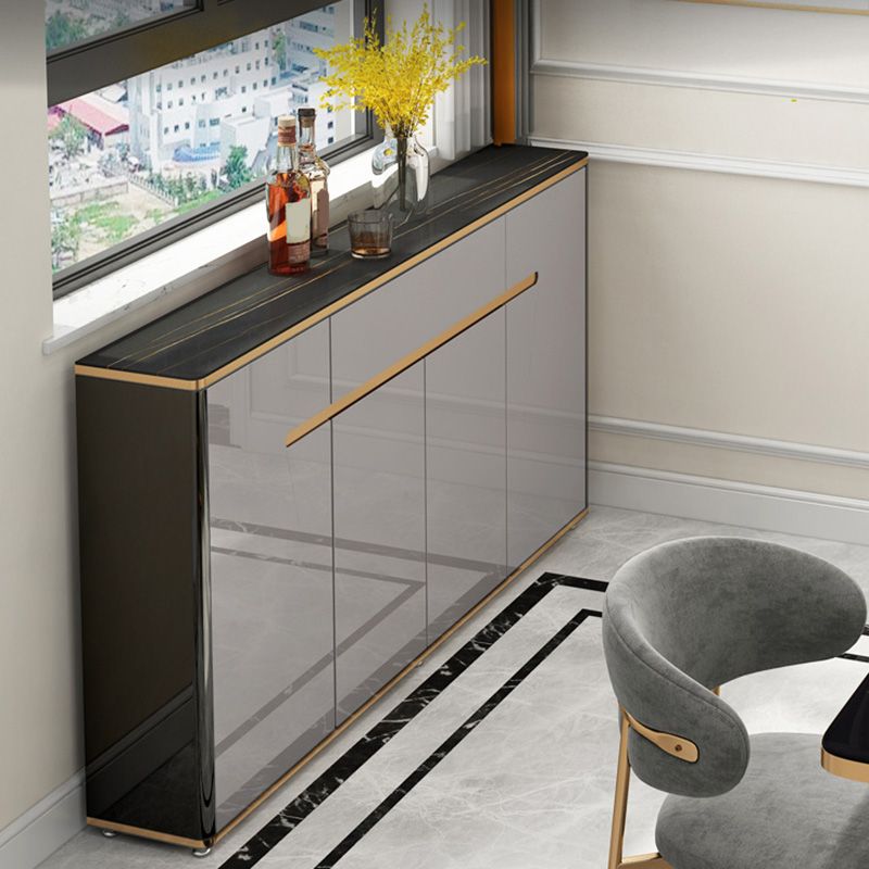 Eetservies met 1 lade Glam Zijbord van gesinterd steen met kasten