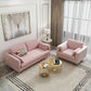 Contemporary Cushions Standard Sofa Velvet Tuxedo Arm Sofa with Pillows