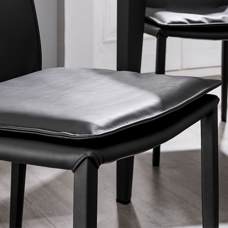 Modern Style Side Chair Home Solid Back Metal Upholstered Dining Room Chair (Set of 2) Clearhalo ' kitchen&dining_furn' 'Dining Chairs' 'Dining Tables & Seating' 'dining_chair' 'furn' 'furn_dining_chair' 'Furniture' 'furniture_dining_chair' 'Kitchen & Dining Furniture' 'kitchen' 1200x1200_5e294d5b-7b6e-4933-bdc6-925d8b0a7f5a