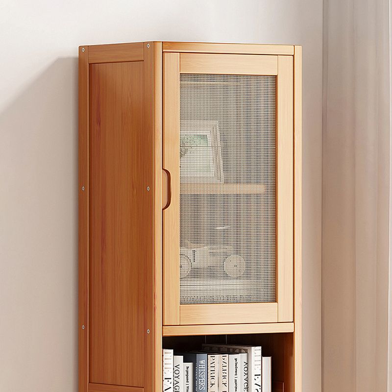 Contemporary Closed Back Bookcase Bamboo Vertical Bookshelf with Doors Clearhalo 'Bookcases' 'furn' 'furn_bookcases' 'Furniture' 'Office Furniture' 1200x1200_5e2b85dc-e0cc-481f-a39e-1faeb7c36b76