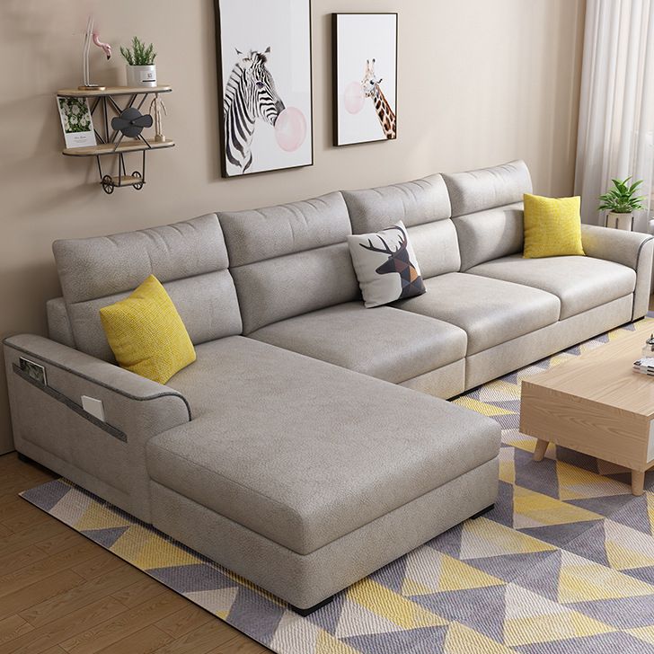 Modular Sewn Pillow Back Bench Seating Recessed Arm Assembled Settee Furniture Clearhalo 'furn' 'furn_sectionals' 'Furniture' 'furniture_sectionals' 'kitchen' 'kitchen_sectionals' 'Living Room Furniture' 'Sectionals' 1200x1200_5e2bf04b-f853-432f-8f19-79516000b1e9