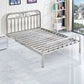 Contemporary Style Bed Frame Metal Standard Bed with Headboard