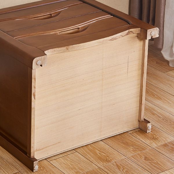 ソリッドウッドナイトテーブル引き出し付きの伝統的なベッドナイトスタンド