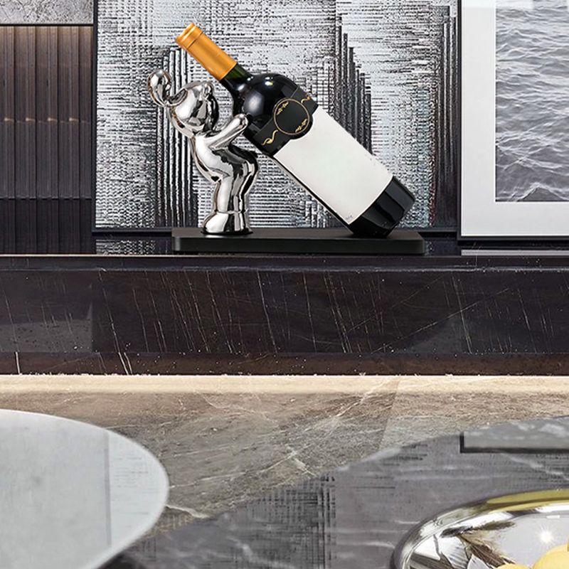 Porta bottiglia da cucina in metallo moderno moderno porta bottiglia di vino