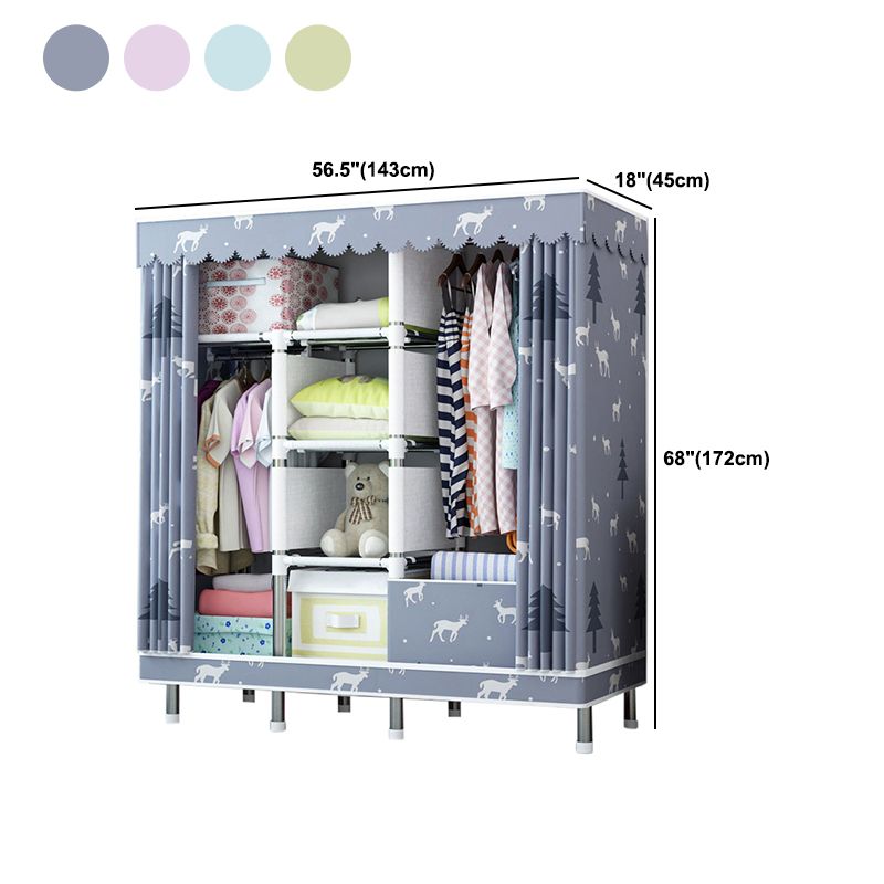 Guardaroba per la casa contemporanea armadio in acciaio in acciaio con scaffali