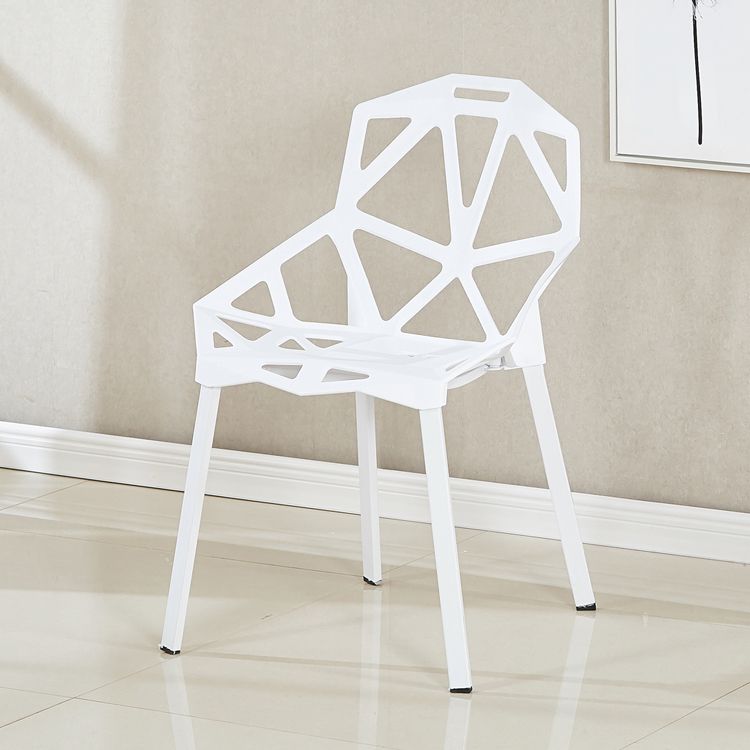 Scandinavian Home Side Chair Birds Nest Cross Back Plastic Dining Room Chair Clearhalo ' kitchen&dining_furn' 'Dining Chairs' 'Dining Tables & Seating' 'dining_chair' 'furn' 'furn_dining_chair' 'Furniture' 'furniture_dining_chair' 'Kitchen & Dining Furniture' 'kitchen' 1200x1200_5e301c3a-72a3-499a-9391-0969746a6f27