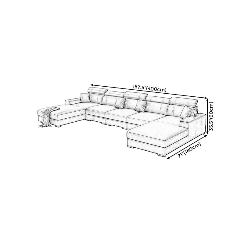 Modern Black Faux Leather Sectional Square Arm Sofa for Living Room Clearhalo 'furn' 'furn_sectionals' 'Furniture' 'furniture_sectionals' 'Living Room Furniture' 'Sectionals' 1200x1200_5e30b777-d425-4ce4-82ac-6c25a2f76341