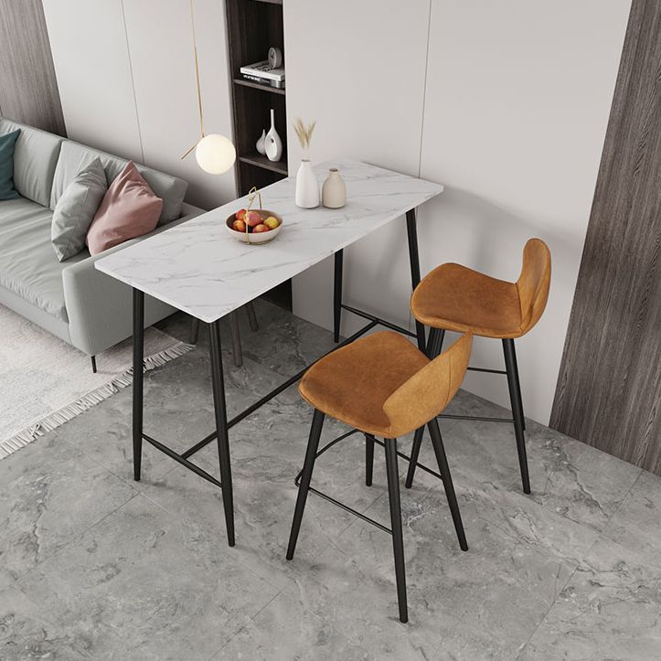 Modern Metal Bar Counter Table Rectangle Bar Counter Table for Kitchen Clearhalo 'Bar Furniture' 'Bar Tables' 'bar_tables' 'furn' 'furn_bar_tables' 'Furniture' 'Kitchen & Dining Furniture' 1200x1200_5e30cba5-1eb6-4465-a754-0895a6a64e4d