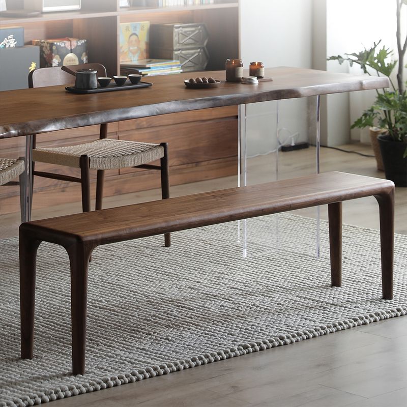 Rectangle Solid Wood Bedroom Bench Modern Seating Bench with 4 Legs Clearhalo 'Benches' 'Chairs & Seating' 'furn' 'furn_benches' 'Furniture' 'Living Room Furniture' 1200x1200_5e33006e-7660-4d64-afb2-49ca100b861a