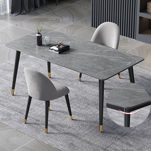 4 Legs Dining Site Table Contemporary Style Stone Dinette Table for Home Clearhalo ' dining_table' 'Dining Tables & Seating' 'Dining Tables' 'furn' 'furn_dining_table' 'Furniture' 'furniture_dining_table' 'Kitchen & Dining Furniture' 'kitchen&dining_furn' 'kitchen' 'kitchen_dining_table' 1200x1200_5e335bc3-e703-484c-bd24-99b877fe9668
