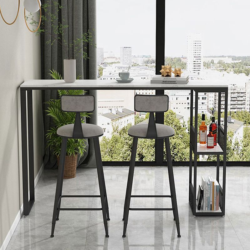 1/2/3 Pieces Modern Rectangular Pub Table Set Sintered Stone Top Counter Table Set Clearhalo 'Bar Furniture' 'furn' 'furn_home_bar_bar_sets' 'Furniture' 'Home Bars & Bar Sets' 'home_bar_bar_sets' 'Kitchen & Dining Furniture' 1200x1200_5e338f2d-cf3e-4dcd-a07c-fec93d2337fc